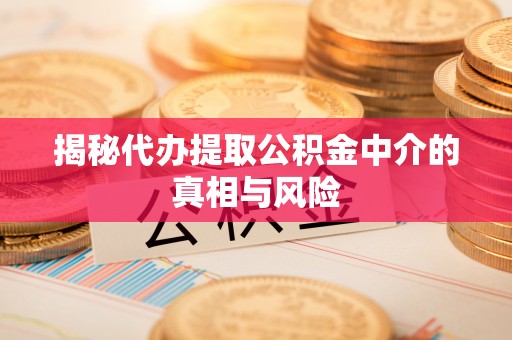 贞丰揭秘代办提取公积金中介的真相与风险